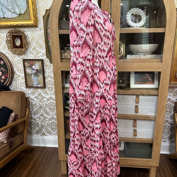 Tuckernuck TEXTURED DIAMOND LONG SLEEVE SALTY PALOMA CAFTAN size Small BNWT - Picture 6 of 11